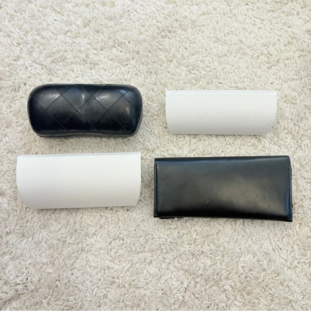 CHANEL Michael Kors YSL‎ Black Quilted Glasses Cases Lot of 4